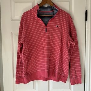 Vineyard Vines Striped Saltwater Quarter Zip Pullover